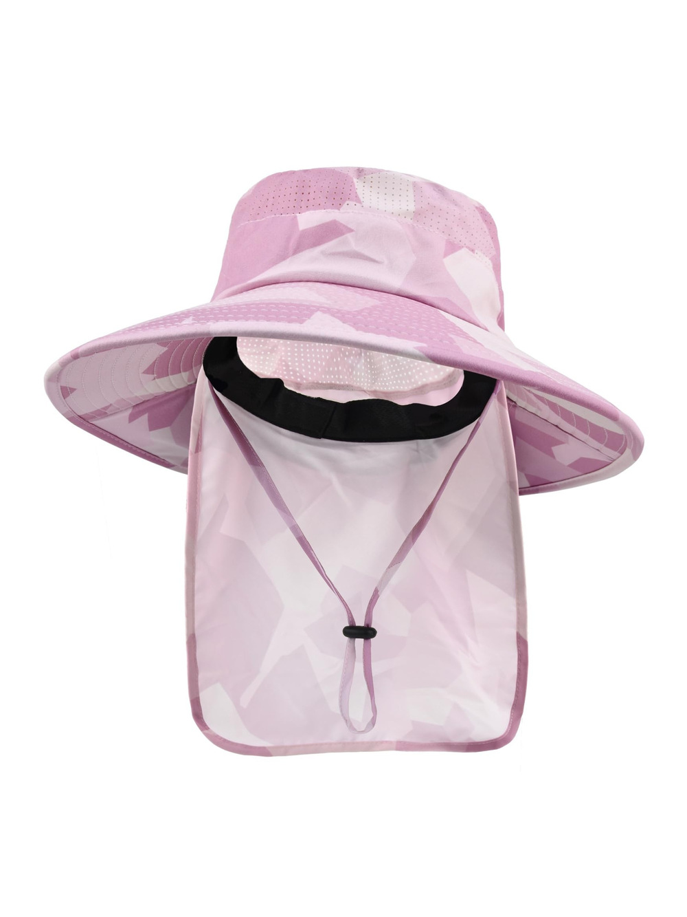 Sun Hats for Men Women Fishing Hat with Neck Flap UPF 50+ | Camo Pink | Size OS